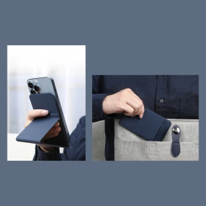 Magnetická základna Nillkin Magnetic Stand Snapbase Leather MagSafe modrá