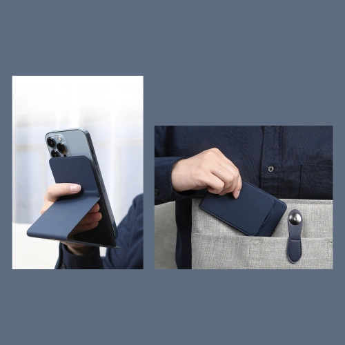 Kup Magnetyczna podstawka Nillkin Magnetic Stand Snapbase Leather MagSafe niebieski - NLK657 - {ean13} - Sklep Home Screen