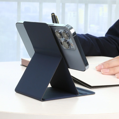 Buy Nillkin Magnetic Stand Snapbase Leather MagSafe blue - NLK657 - {ean13} - Home Screen Store Europe