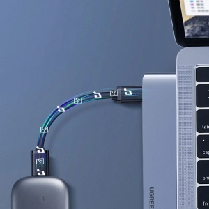 Kup Hub UGREEN 2xUSB-C - USB-C PD (Thunderbolt 3, 100W, 4K@60 Hz, 10 Gbps)/HDMI 4K@30 Hz/3xUSB 3.0 für Apple MacBook Pro/Air grau - UGR1406 - {ean13} - Sklep Home Screen