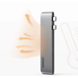 Kup Hub UGREEN 2xUSB-C - USB-C PD (Thunderbolt 3, 100W, 4K@60 Hz, 10 Gbps)/HDMI 4K@30 Hz/3xUSB 3.0 für Apple MacBook Pro/Air grau - UGR1406 - {ean13} - Sklep Home Screen