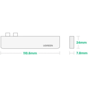 Kup Hub UGREEN 2xUSB-C - USB-C PD (Thunderbolt 3, 100W, 4K@60 Hz, 10 Gbps)/HDMI 4K@30 Hz/3xUSB 3.0 für Apple MacBook Pro/Air grau - UGR1406 - {ean13} - Sklep Home Screen