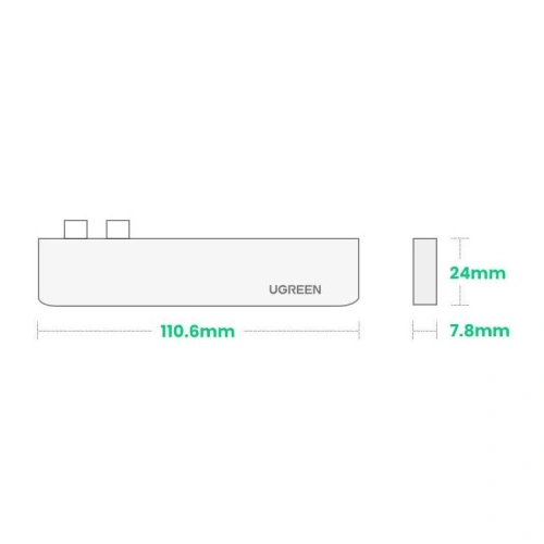 Kup Hub UGREEN 2xUSB-C - USB-C PD (Thunderbolt 3, 100W, 4K@60 Hz, 10 Gbps)/HDMI 4K@30 Hz/3xUSB 3.0 für Apple MacBook Pro/Air grau - UGR1406 - {ean13} - Sklep Home Screen