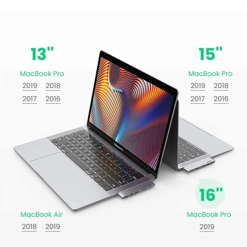 Kup Hub UGREEN 2xUSB-C - USB-C PD (Thunderbolt 3, 100W, 4K@60 Hz, 10 Gbps)/HDMI 4K@30 Hz/3xUSB 3.0 für Apple MacBook Pro/Air grau - UGR1406 - {ean13} - Sklep Home Screen