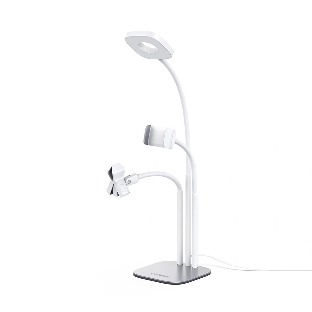 Statyw UGREEN do selfie lampa pierścieniowa LED ring biały