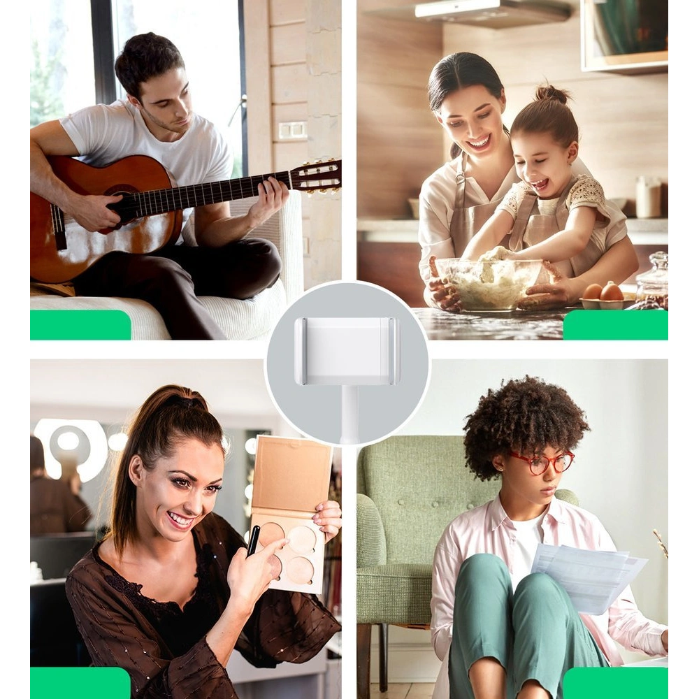 Statyw UGREEN do selfie lampa pierścieniowa LED ring biały