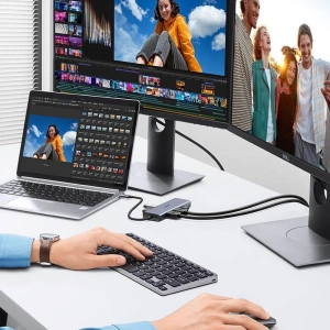 UGREEN CM490 9w1 USB-C Hub - 2xUSB 3.2 Gen 1/USB 2.0/2xHDMI 4K 60Hz/SD, TF kártyaolvasó/USB-C PD 100W/Ethernet RJ45 szürke