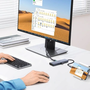 Kup Hub UGREEN CM490 9w1 USB-C - 2xUSB 3.2 Gen 1/USB 2.0/2xHDMI 4K 60Hz/SD-, TF-Kartenleser/USB-C PD 100W/Ethernet RJ45 grau - UGR1409 - {ean13} - Sklep Home Screen