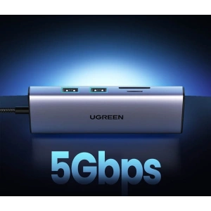 Kup Hub UGREEN CM490 9w1 USB-C - 2xUSB 3.2 Gen 1/USB 2.0/2xHDMI 4K 60Hz/SD-, TF-Kartenleser/USB-C PD 100W/Ethernet RJ45 grau - UGR1409 - {ean13} - Sklep Home Screen