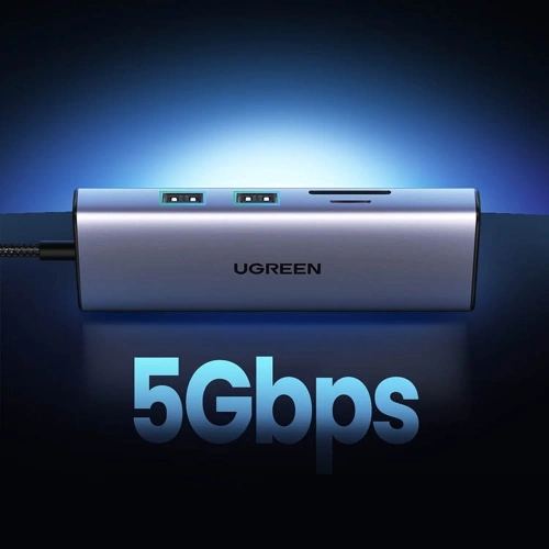 Kup Hub UGREEN CM490 9w1 USB-C - 2xUSB 3.2 Gen 1/USB 2.0/2xHDMI 4K 60Hz/SD-, TF-Kartenleser/USB-C PD 100W/Ethernet RJ45 grau - UGR1409 - {ean13} - Sklep Home Screen