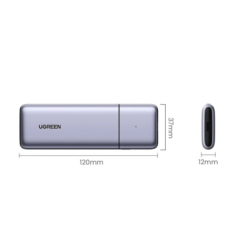 Kup Carcasa SSD M.2 UGREEN CM389 NVMe/SATA USB 3.2 Gen 2 (10Gbps) gri + cablu USB/USB-C 0,5m + cablu USB-C - USB-C 0,5m - UGR1410 - {ean13} - Sklep Home Screen