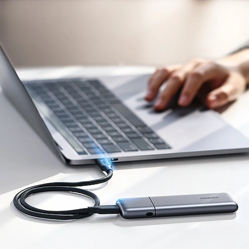 Kup Carcasa SSD M.2 UGREEN CM389 NVMe/SATA USB 3.2 Gen 2 (10Gbps) gri + cablu USB/USB-C 0,5m + cablu USB-C - USB-C 0,5m - UGR1410 - {ean13} - Sklep Home Screen