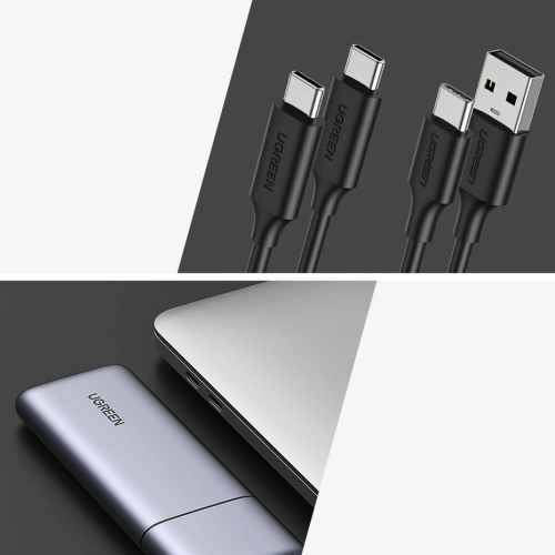 Kup UGREEN CM389 SSD-Gehäuse M.2 NVMe/SATA USB 3.2 Gen 2 (10 Gbps) grau + USB/USB-C Kabel 0,5 m + USB-C - USB-C Kabel 0,5 m - UGR1410 - {ean13} - Sklep Home Screen