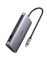Hub UGREEN CM179 9w1 USB-C - 3x USB 3.2 Gen/HDMI (4K@60Hz)/VGA (Full HD@60Hz)/Ethernet/Kartenleser TF, SD/USB-C PD 100W grau