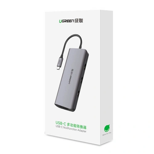 Kup Hub UGREEN CM179 9w1 USB-C - 3x USB 3.2 Gen/HDMI (4K@60Hz)/VGA (Full HD@60Hz)/Ethernet/čtečka karet TF, SD/USB-C PD 100W šedý - UGR1411 - {ean13} - Sklep Home Screen