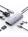 Kup Hub UGREEN CM179 9w1 USB-C - 3x USB 3.2 Gen/HDMI (4K@60Hz)/VGA (Full HD@60Hz)/Ethernet/čtečka karet TF, SD/USB-C PD 100W šedý - UGR1411 - {ean13} - Sklep Home Screen