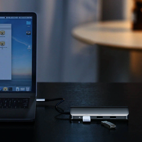 Kup Hub UGREEN CM179 9w1 USB-C - 3x USB 3.2 Gen/HDMI (4K@60Hz)/VGA (Full HD@60Hz)/Ethernet/čtečka karet TF, SD/USB-C PD 100W šedý - UGR1411 - {ean13} - Sklep Home Screen
