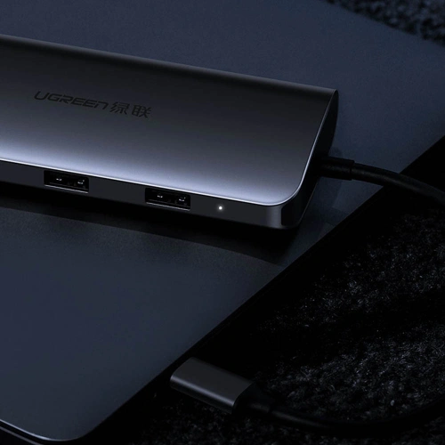 Kup UGREEN CM179 9w1 USB-C hub - 3x USB 3.2 Gen/HDMI (4K@60Hz)/VGA (Full HD@60Hz)/Ethernet/TF, SD kártyaolvasó/USB-C PD 100W szürke - UGR1411 - {ean13} - Sklep Home Screen