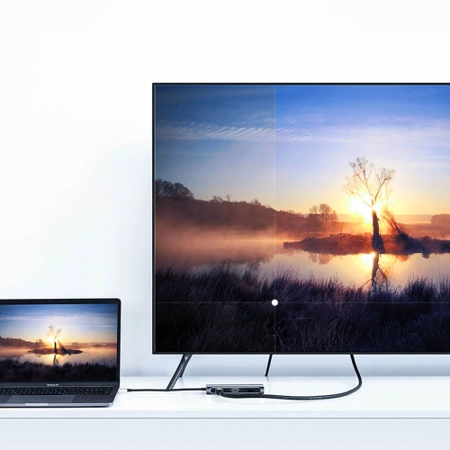 Kup Hub UGREEN CM179 9w1 USB-C - 3x USB 3.2 Gen/HDMI (4K@60Hz)/VGA (Full HD@60Hz)/Ethernet/čtečka karet TF, SD/USB-C PD 100W šedý - UGR1411 - {ean13} - Sklep Home Screen