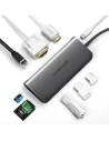 Kup Hub UGREEN CM179 9w1 USB-C - 3x USB 3.2 Gen/HDMI (4K@60Hz)/VGA (Full HD@60Hz)/Ethernet/čtečka karet TF, SD/USB-C PD 100W šedý - UGR1411 - {ean13} - Sklep Home Screen