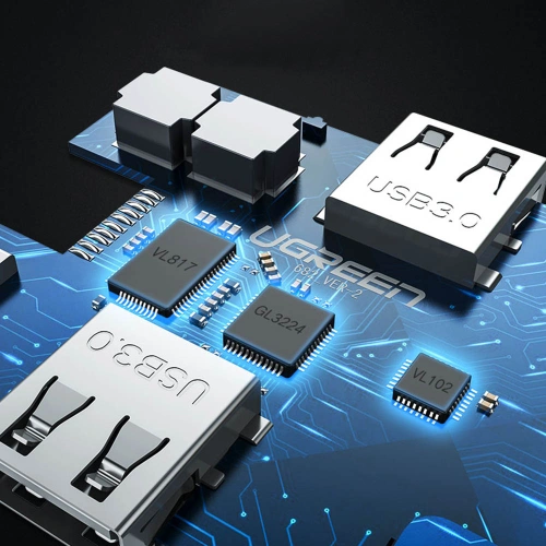 Kup Hub UGREEN CM179 9w1 USB-C - 3x USB 3.2 Gen/HDMI (4K@60Hz)/VGA (Full HD@60Hz)/Ethernet/czytnik kart TF, SD/USB-C PD 100W szary - UGR1411 - {ean13} - Sklep Home Screen