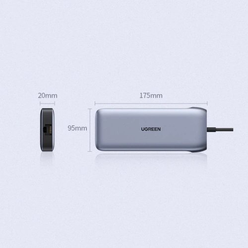 Kup Hub UGREEN CM274 9w1 USB-C - HDMI/DP/VGA/2xUSB/RJ45/Ethernet/SD-Kartenleser, TF/USB-C PD 100W grau - UGR1413 - {ean13} - Sklep Home Screen
