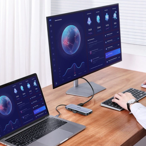 Kup UGREEN CM274 9w1 USB-C Hub - HDMI/DP/VGA/2xUSB/RJ45/Ethernet/SD, TF kártyaolvasó/USB-C PD 100W szürke - UGR1413 - {ean13} - Sklep Home Screen