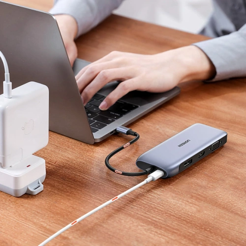 Kup Hub UGREEN CM274 9w1 USB-C - HDMI/DP/VGA/2xUSB/RJ45/Ethernet/SD-Kartenleser, TF/USB-C PD 100W grau - UGR1413 - {ean13} - Sklep Home Screen