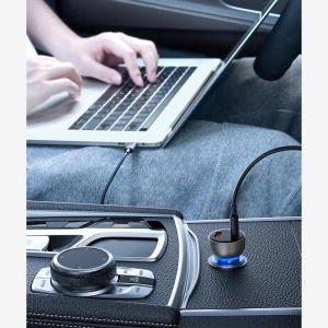 Kup Ładowarka samochodowa Baseus USB/USB-C 65W 5A SCP QC 4.0+ PD 3.0 ekran LCD + kabel USB-C/USB-C szary - BSU3585 - {ean13} - Sklep Home Screen
