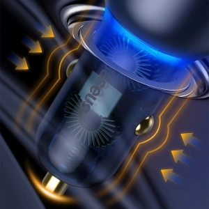Kup Ładowarka samochodowa Baseus USB/USB-C 65W 5A SCP QC 4.0+ PD 3.0 ekran LCD + kabel USB-C/USB-C szary - BSU3585 - {ean13} - Sklep Home Screen