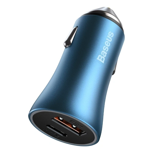 Kup Încărcător auto Baseus Golden Contactor Pro USB-C/USB 40W PD 3.0 QC 4.0+ SCP FCP AFC + cablu USB-C/Lightning albastru - BSU3587 - {ean13} - Sklep Home Screen
