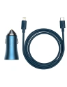 Kup Încărcător auto Baseus Golden Contactor Pro USB-C/USB 40W PD 3.0 QC 4.0+ SCP FCP AFC + cablu USB-C/Lightning albastru - BSU3587 - {ean13} - Sklep Home Screen