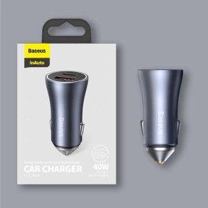 Kup Ładowarka samochodowa Baseus Golden Contactor Pro USB-C/USB 40W PD 3.0 QC 4.0+ SCP FCP AFC + kabel USB-C/Lightning niebieski - BSU3587 - {ean13} - Sklep Home Screen