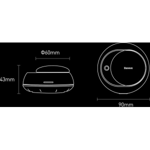 Auto-Lufterfrischer Baseus + 2 Nachfüllungen (Freesie + Glocke) + 1m schwarzes USB-C-Kabel