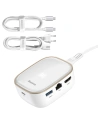 Baseus multifunctional USB Type C HUB, memory card reader, external network card (USB 3.0, RJ45, HDMI, SD, micro SD) Power Delivery 60 W white