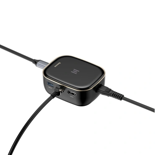 Kup Hub Baseus 6in1 USB-C/Kartenleser/externe Netzwerkkarte/USB 3.0/RJ45/HDMI/SD/micro SD PD 60W weiß - BSU3591 - {ean13} - Sklep Home Screen