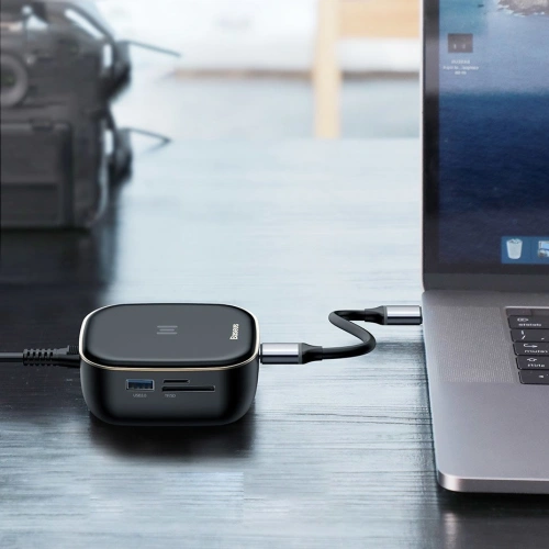 Kup Hub Baseus 6in1 USB-C/Kartenleser/externe Netzwerkkarte/USB 3.0/RJ45/HDMI/SD/micro SD PD 60W weiß - BSU3591 - {ean13} - Sklep Home Screen