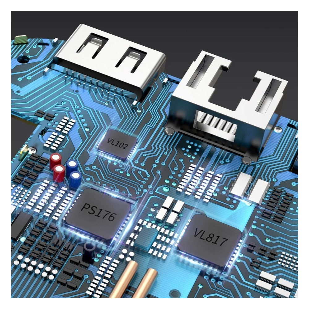 Hub Baseus 6in1 USB-C/czytnik kart pamięci/zewnętrzna karta sieciowa/USB 3.0/RJ45/HDMI/SD/micro SD PD 60W biały