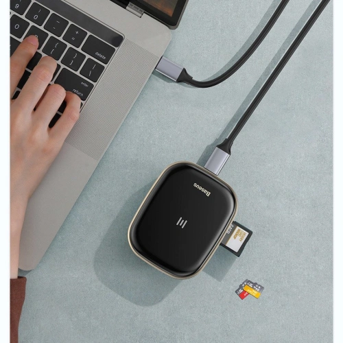 Kup Hub Baseus 6in1 USB-C/Kartenleser/externe Netzwerkkarte/USB 3.0/RJ45/HDMI/SD/micro SD PD 60W weiß - BSU3591 - {ean13} - Sklep Home Screen