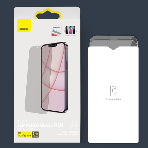 Kup Szkło prywatyzujące Baseus Apple iPhone 12 Pro Max Privacy z osłoną na głośnik + pozycjoner (case friendly) - BSU3592 - {ean13} - Sklep Home Screen