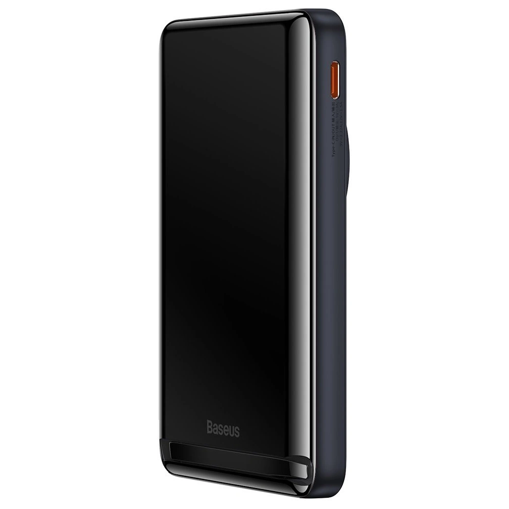 Powerbank Baseus Magnetic Bracket Wireless Charge MagSafe 10000mAh 20W granatowy + kabel USB-C Baseus Xiaobai Series 60W 0,5m