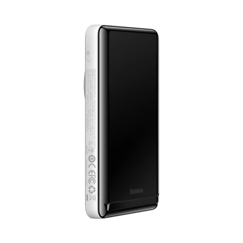 Kup Powerbank Baseus Magnetic Bracket Wireless Charge MagSafe 10000mAh 20W biały + kabel USB-C Baseus Xiaobai Series 60W 0,5m - BSU3594 - {ean13} - Sklep Home Screen