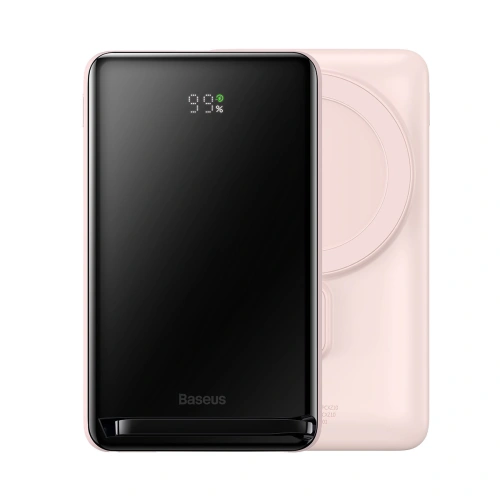 Kup Powerbank Baseus Magnetic tartó vezeték nélküli töltés MagSafe 10000mAh 20W rózsaszín + USB-C kábel Baseus Xiaobai sorozat 60W 0,5m - BSU3595 - {ean13} - Sklep Home Screen