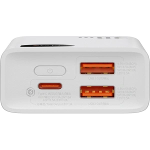 Powerbank Baseus Adaman2 10000mAh 30W 2xUSB/1xUSB-C PD QC SCP biały