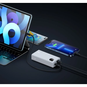 Powerbank Baseus Adaman2 10000mAh 30W 2xUSB/1xUSB-C PD QC SCP biały