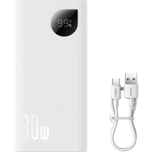 Powerbank Baseus Adaman2 10000mAh 30W 2xUSB/1xUSB-C PD QC SCP biały