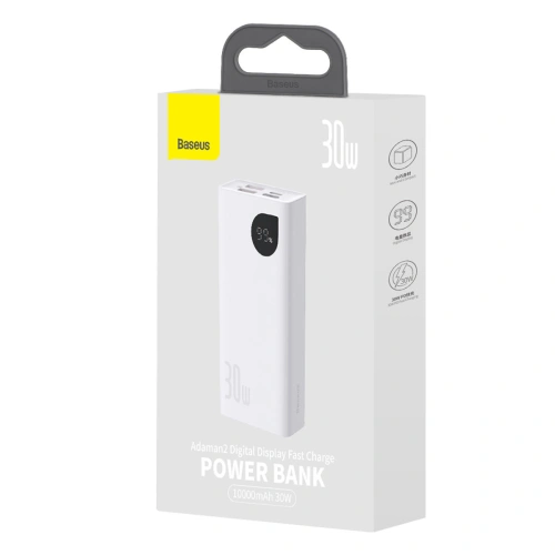 Kup Powerbank Baseus Adaman2 10000mAh 30W 2xUSB/1xUSB-C PD QC SCP bílý - BSU3597 - {ean13} - Sklep Home Screen