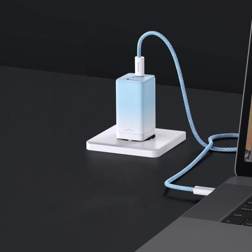 Kup GaN-Netzteil Baseus 2xUSB-C/USB 65W QC PD blau + USB-C-Kabel 100W 1m blau - BSU3598 - {ean13} - Sklep Home Screen