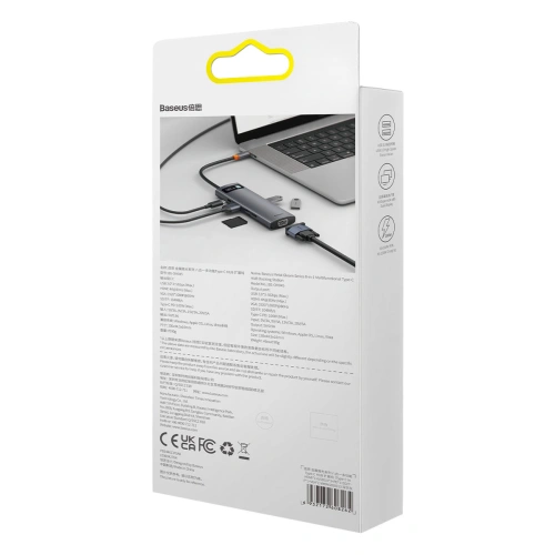 Kup Hub Baseus Metal Gleam Series 8in1 USB-C - HDMI/3xUSB 3.2 Gen. 1/Power Delivery/SD-Kartenleser/TF-Kartenleser/VGA grau - BSU3599 - {ean13} - Sklep Home Screen