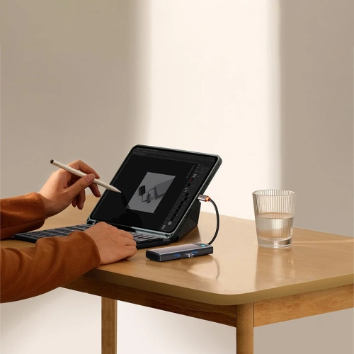Kup Hub Baseus Metal Gleam Series 8in1 USB-C - HDMI/3xUSB 3.2 Gen. 1/Power Delivery/SD-Kartenleser/TF-Kartenleser/VGA grau - BSU3599 - {ean13} - Sklep Home Screen